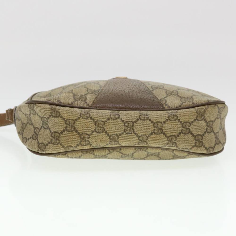 GUCCI GG Canvas Web Sherry Line Clutch Bag Beige Red Green Auth am4114 - Picture 5 of 16